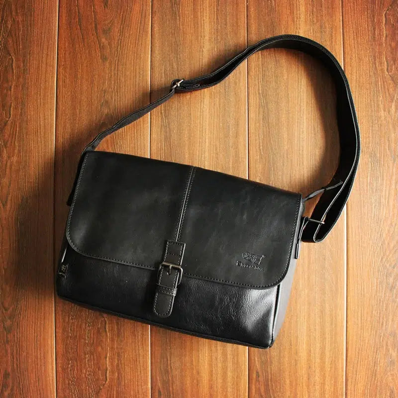 Buckle PU Leather Crossbody Bag