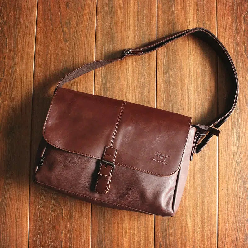 Buckle PU Leather Crossbody Bag