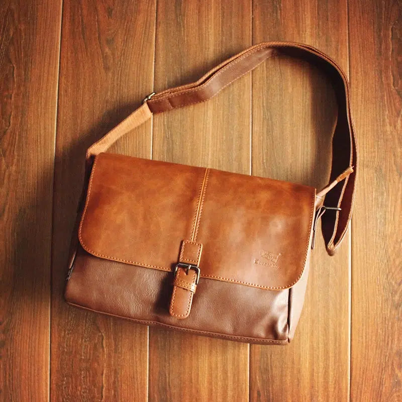 Buckle PU Leather Crossbody Bag