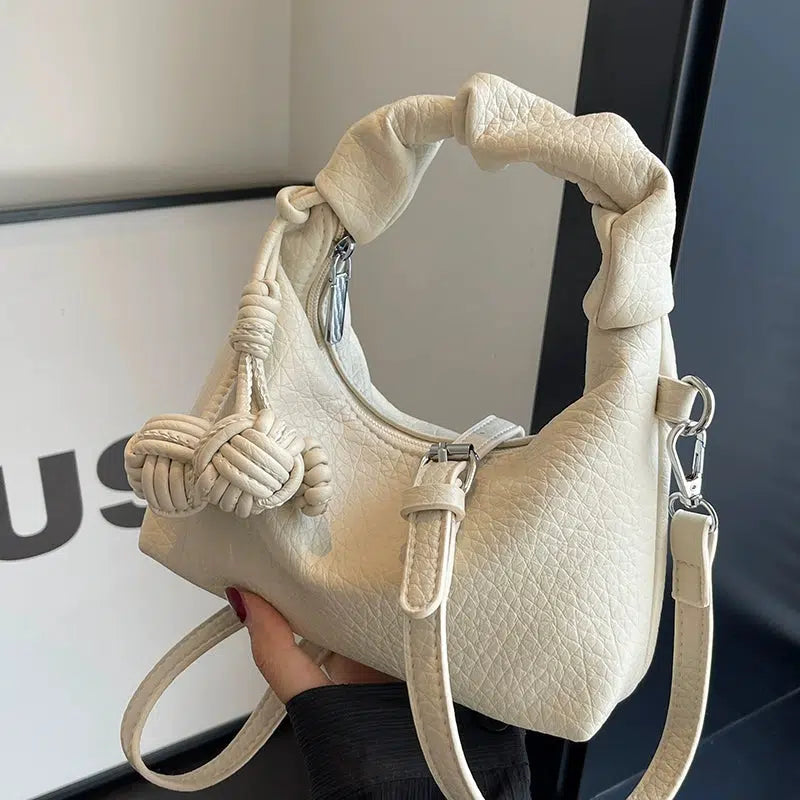 Buckle Straps Knotted Handle Mini Bag