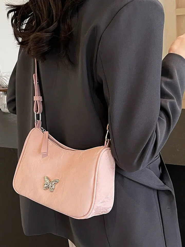 Butterfly Decor Shoulder Bag