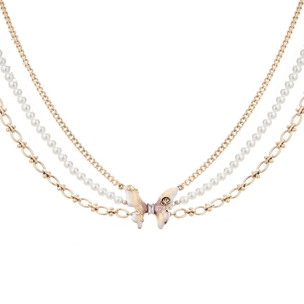 Butterfly Pearl Necklace