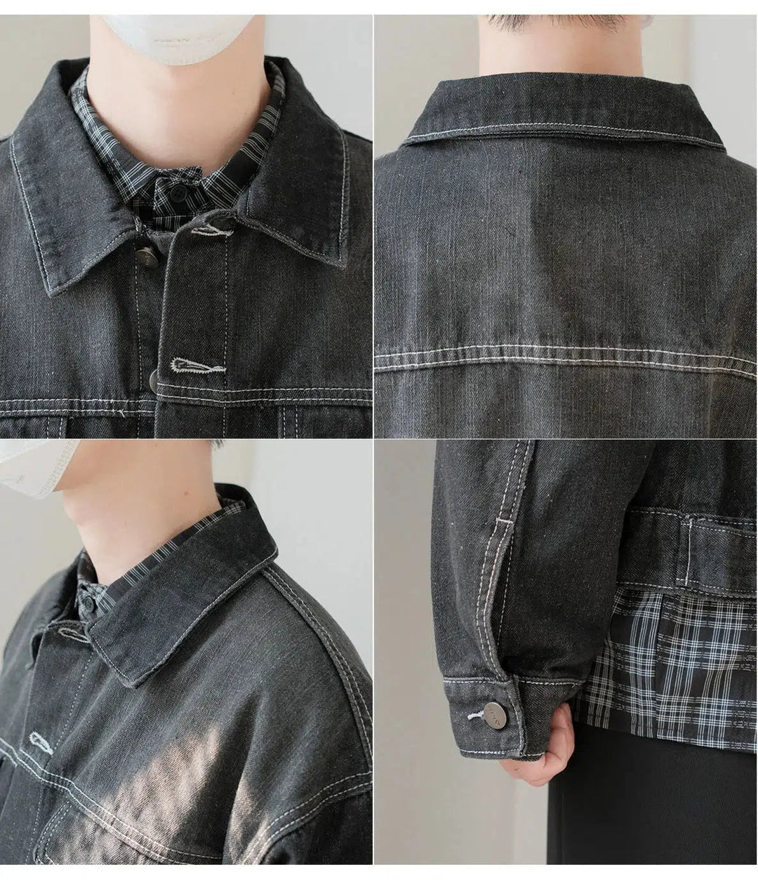 Button Closure Casual Denim Jacket