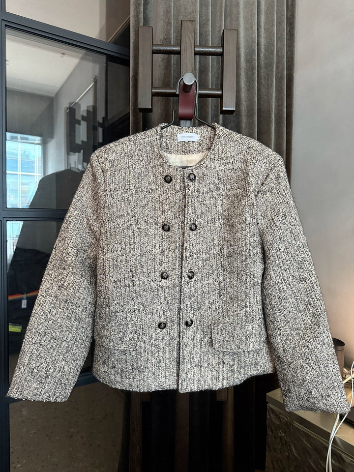 Button Closure Classic Textured Jacket