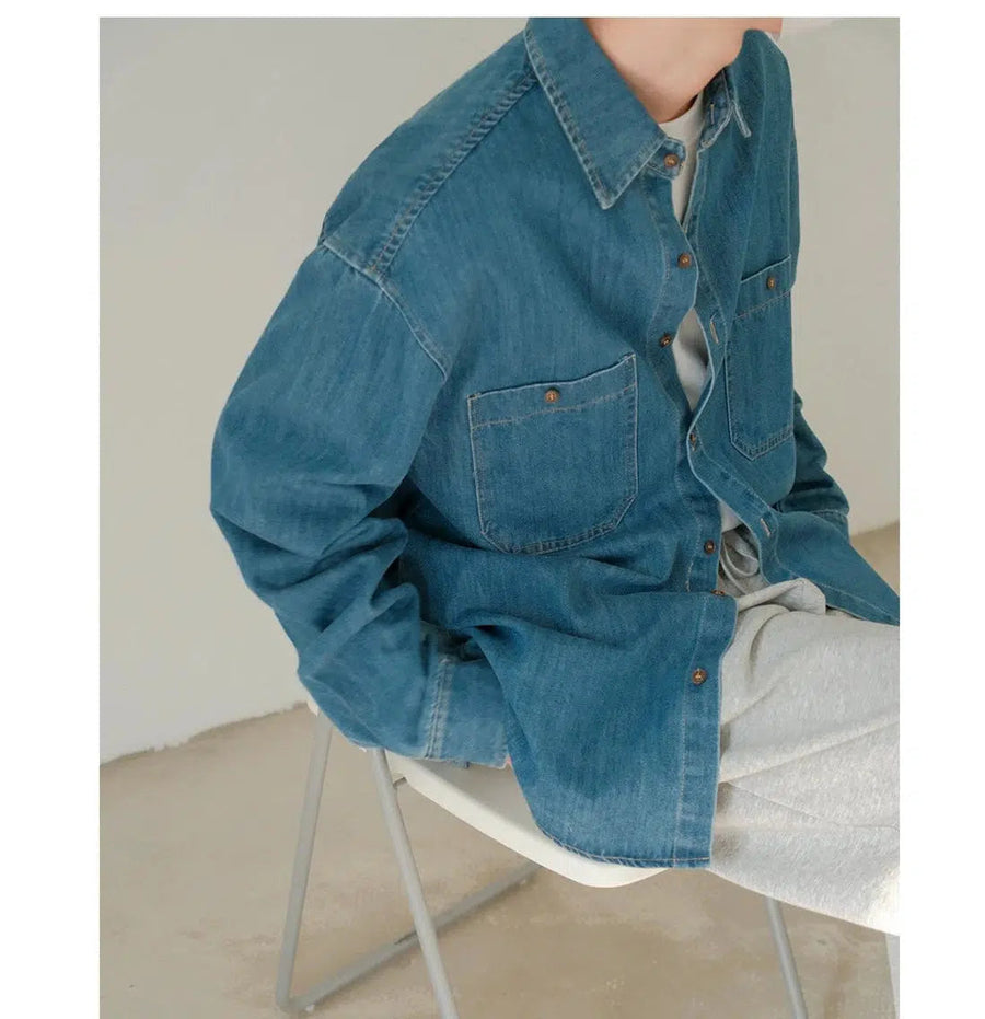 Button-Up Denim Shirt