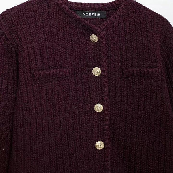 Button-Up Knit Cardigan