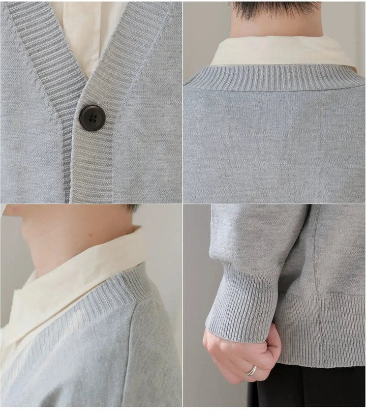 Button-Up Knit Cardigan