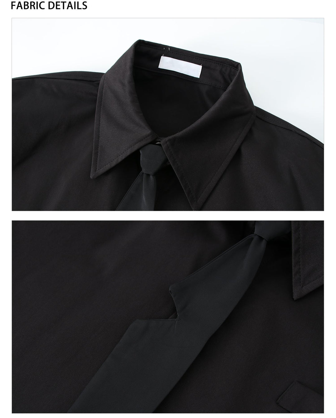 Button-down Long-sleeved Shirt (with tie)