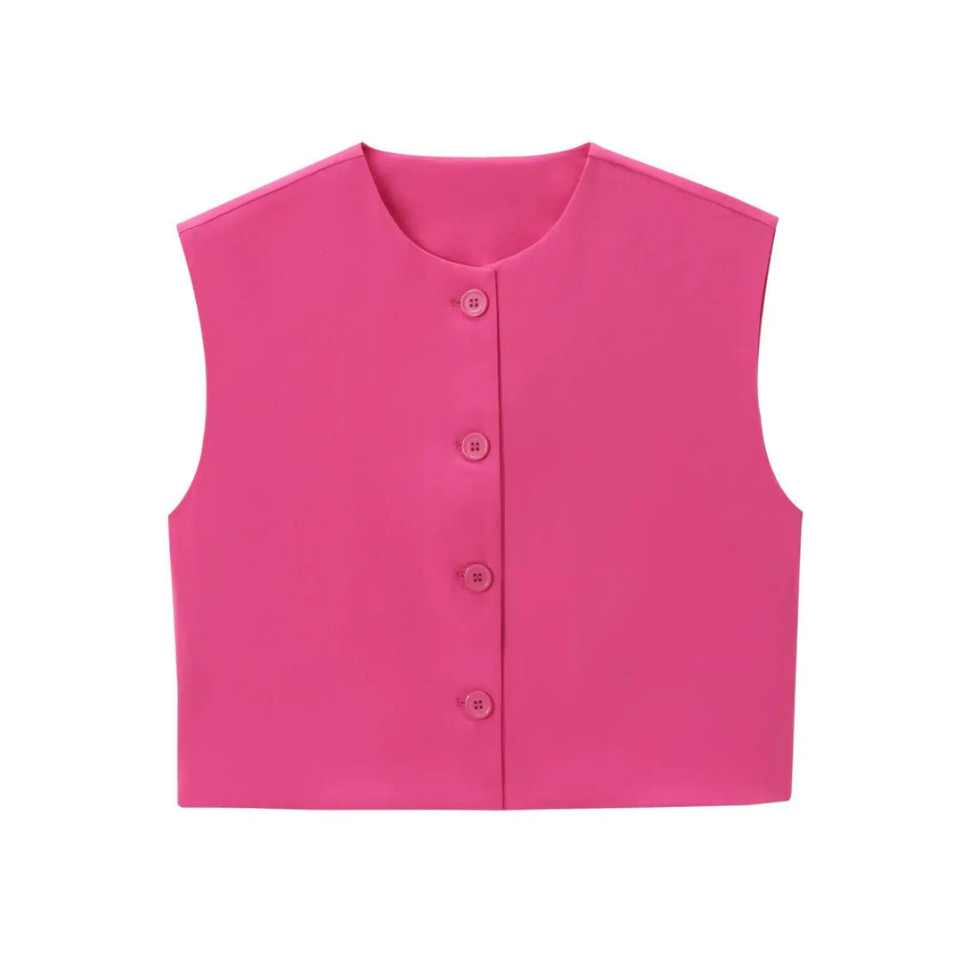 Buttoned Vest Top