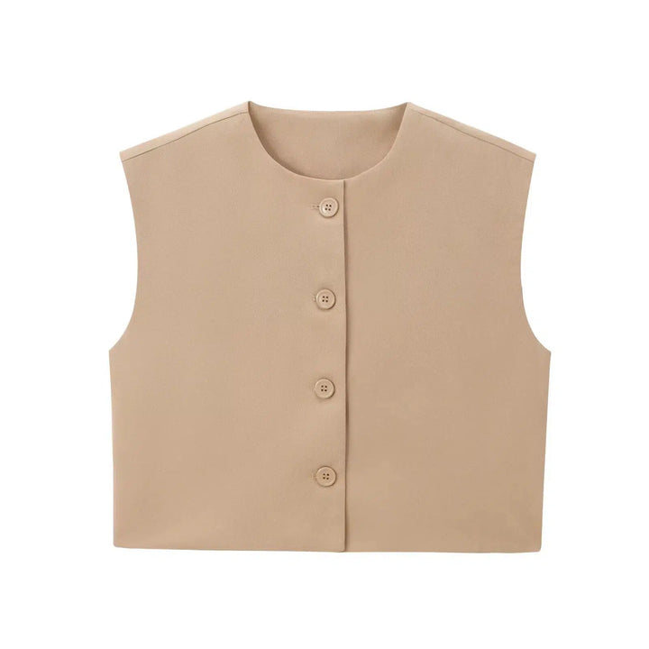 Buttoned Vest Top