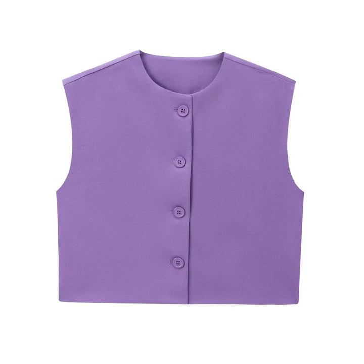 Buttoned Vest Top