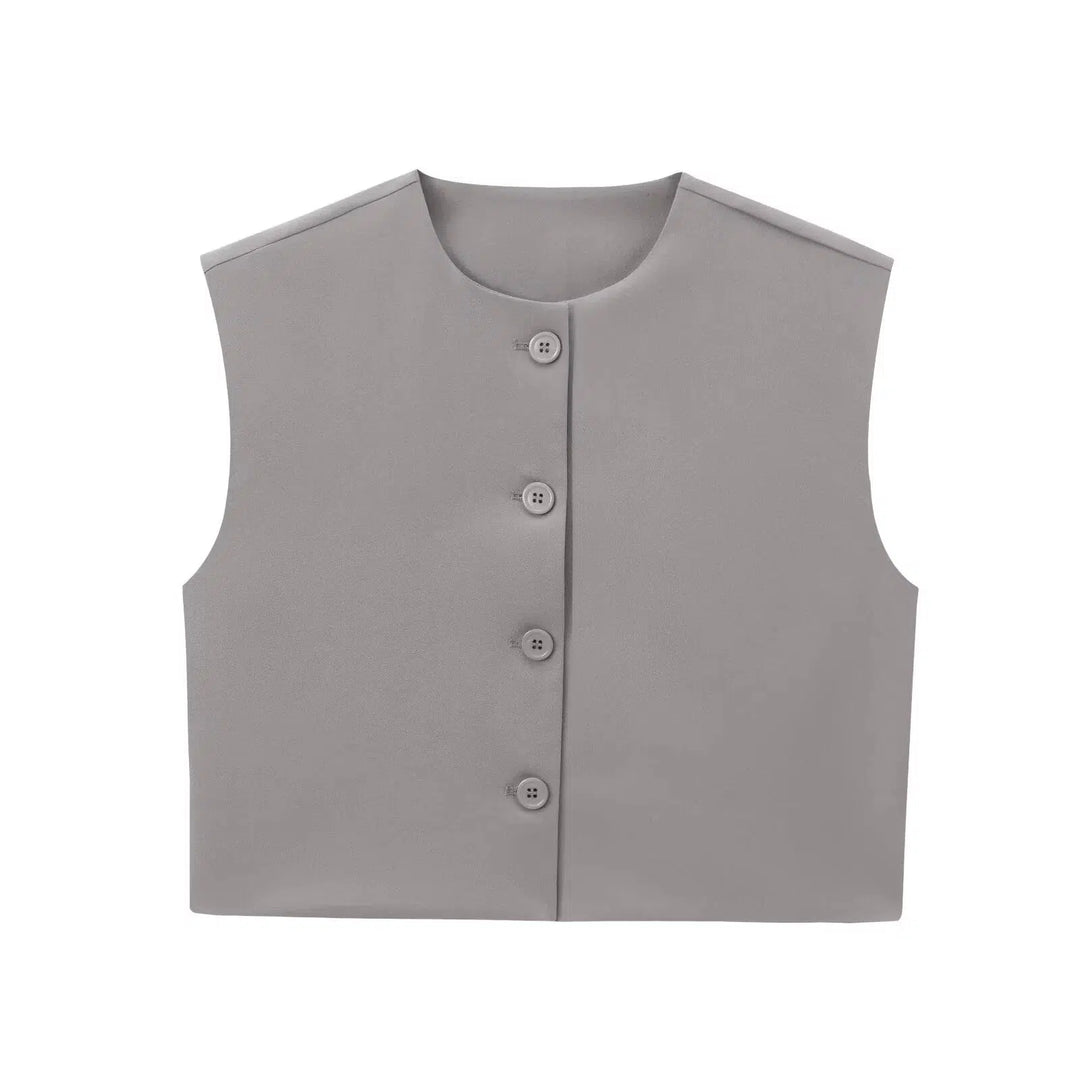 Buttoned Vest Top