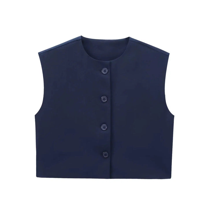 Buttoned Vest Top