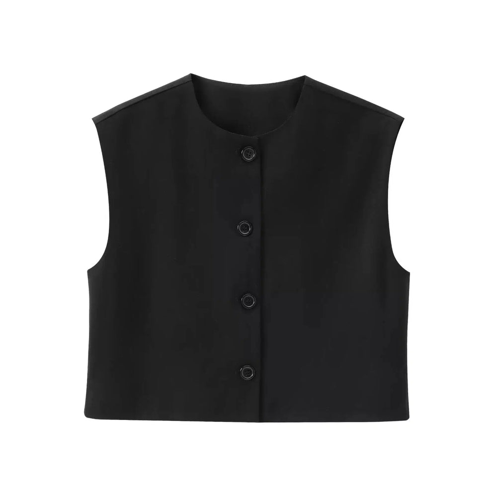 Buttoned Vest Top