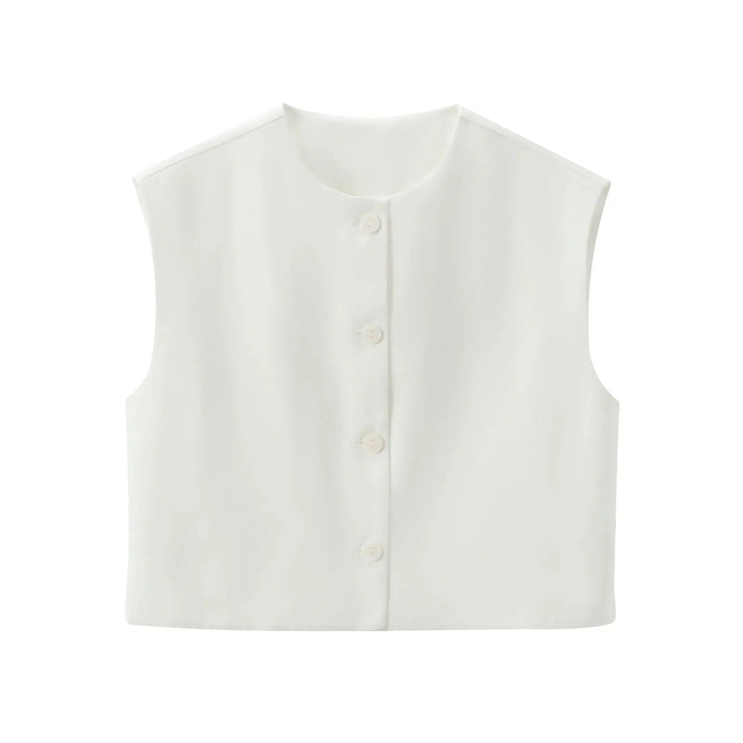 Buttoned Vest Top