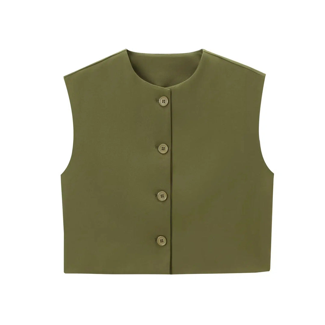 Buttoned Vest Top