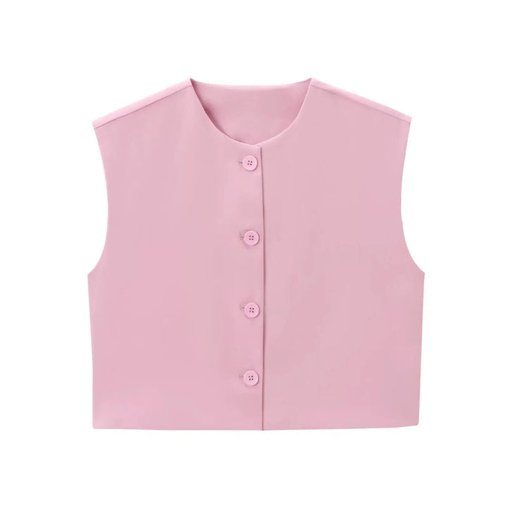 Buttoned Vest Top