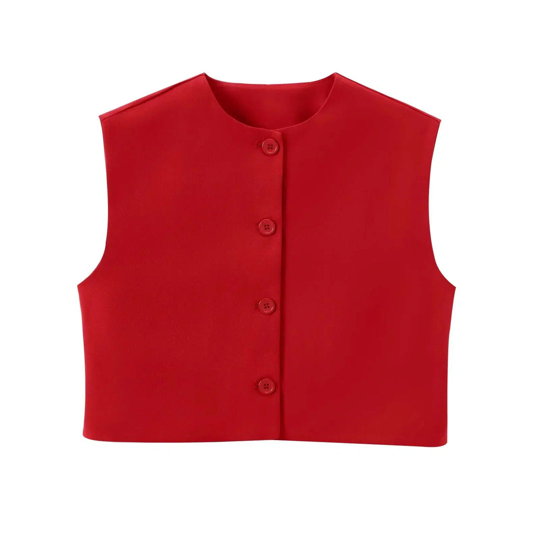 Buttoned Vest Top