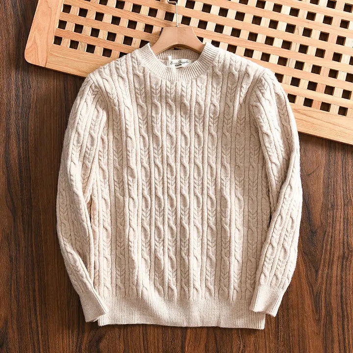 Cable Knit Round Neck Sweater