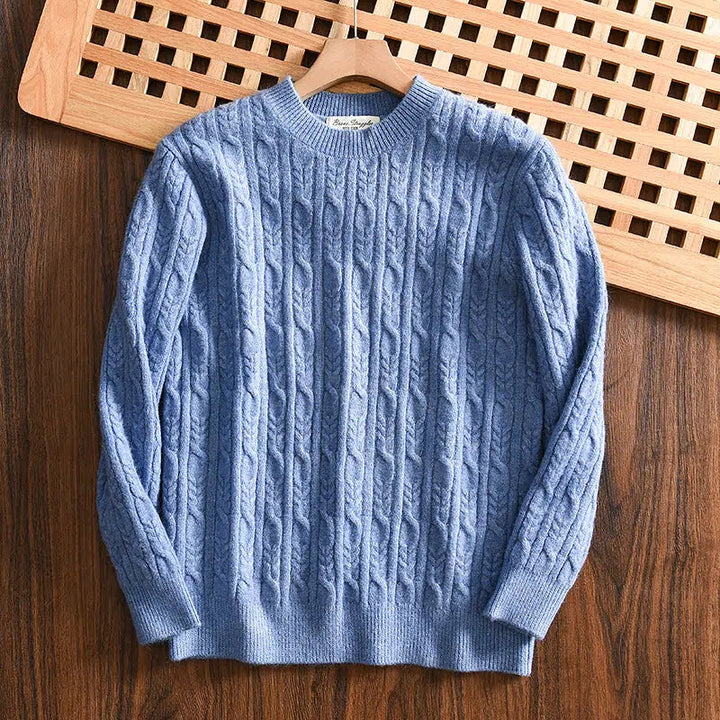 Cable Knit Round Neck Sweater