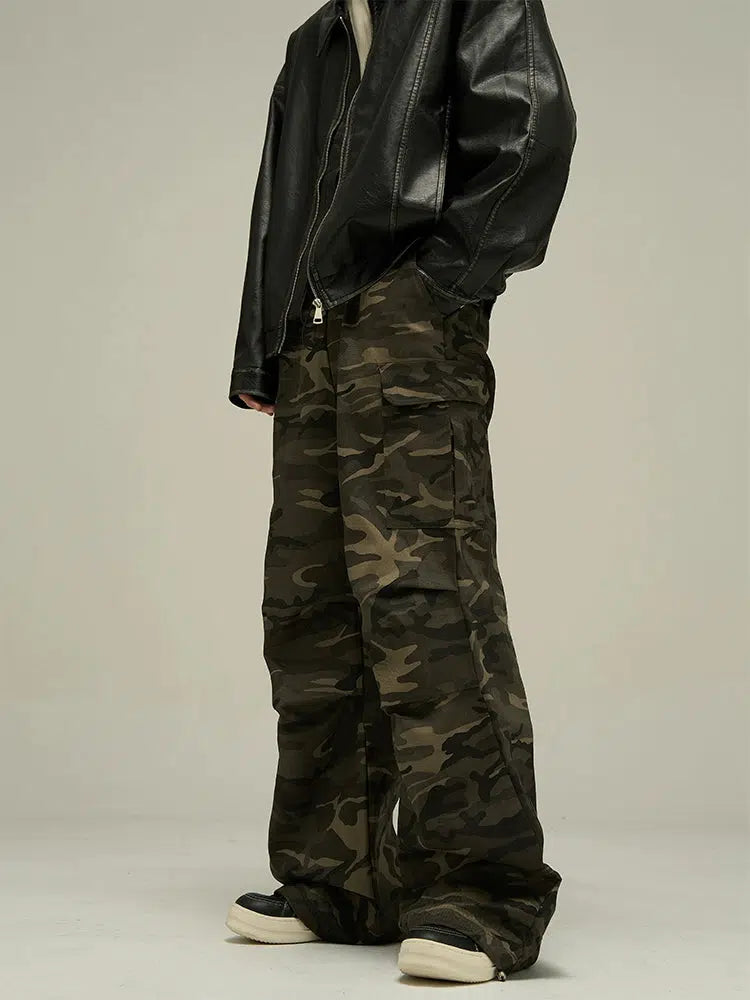 Camouflage Cargo Parachute Pants