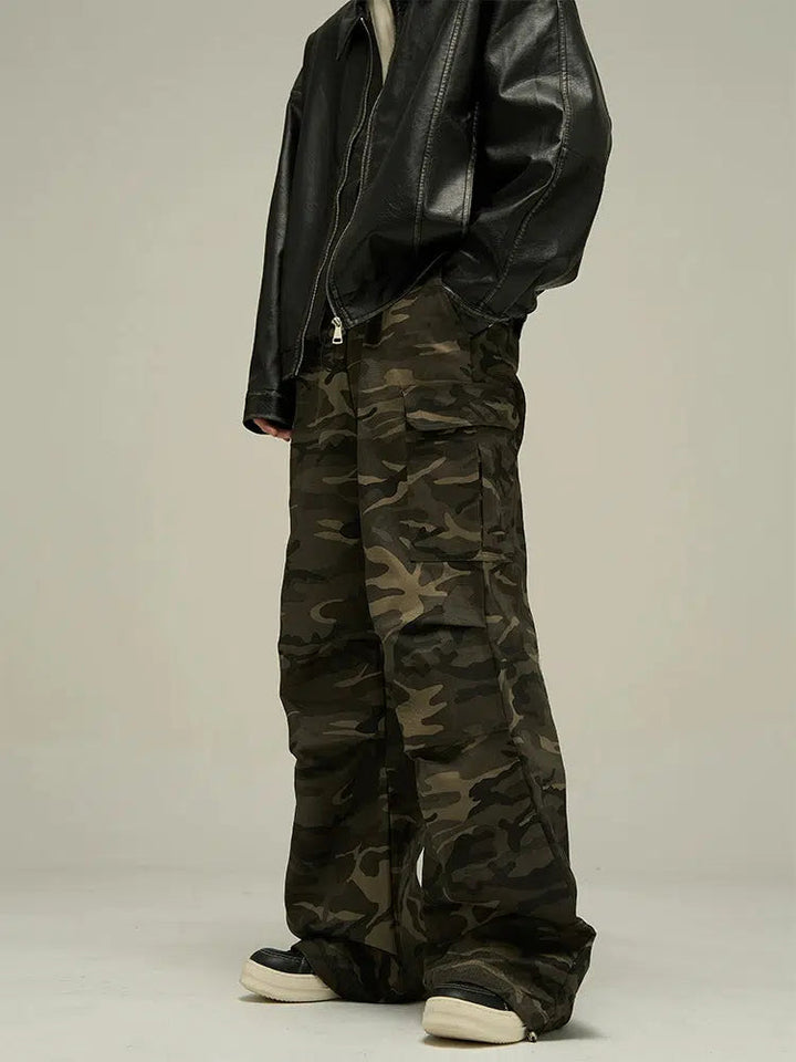 Camouflage Cargo Parachute Pants