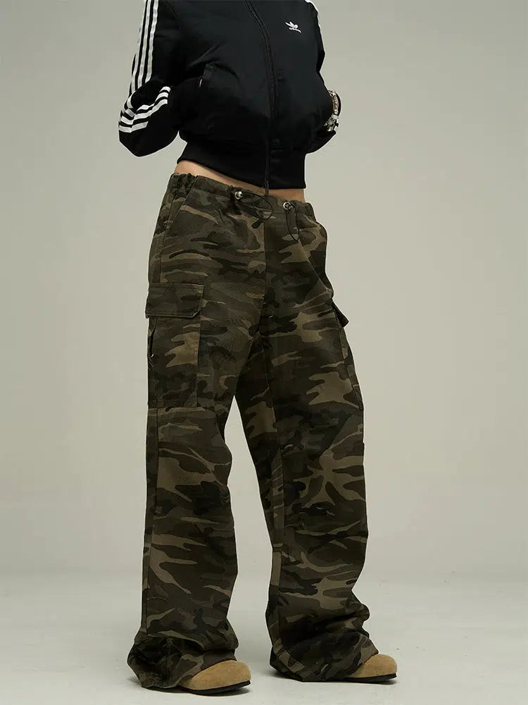 Camouflage Cargo Parachute Pants