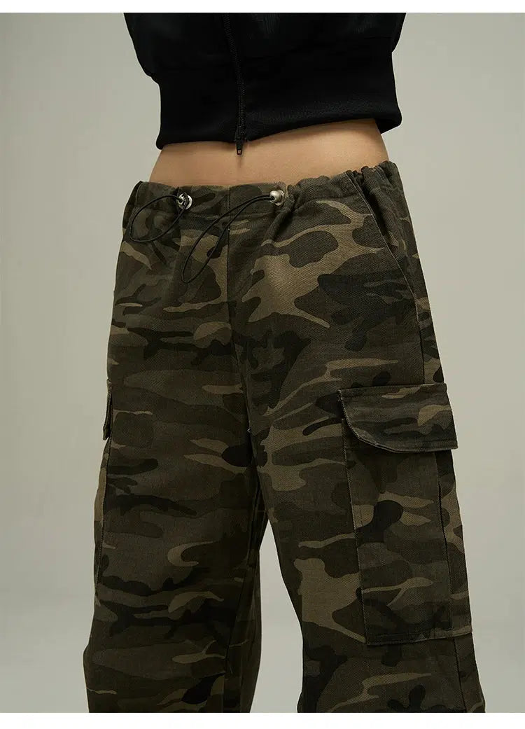 Camouflage Cargo Parachute Pants