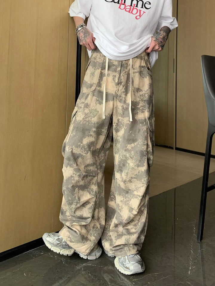 Camouflage Large Pocket Overalls Pants