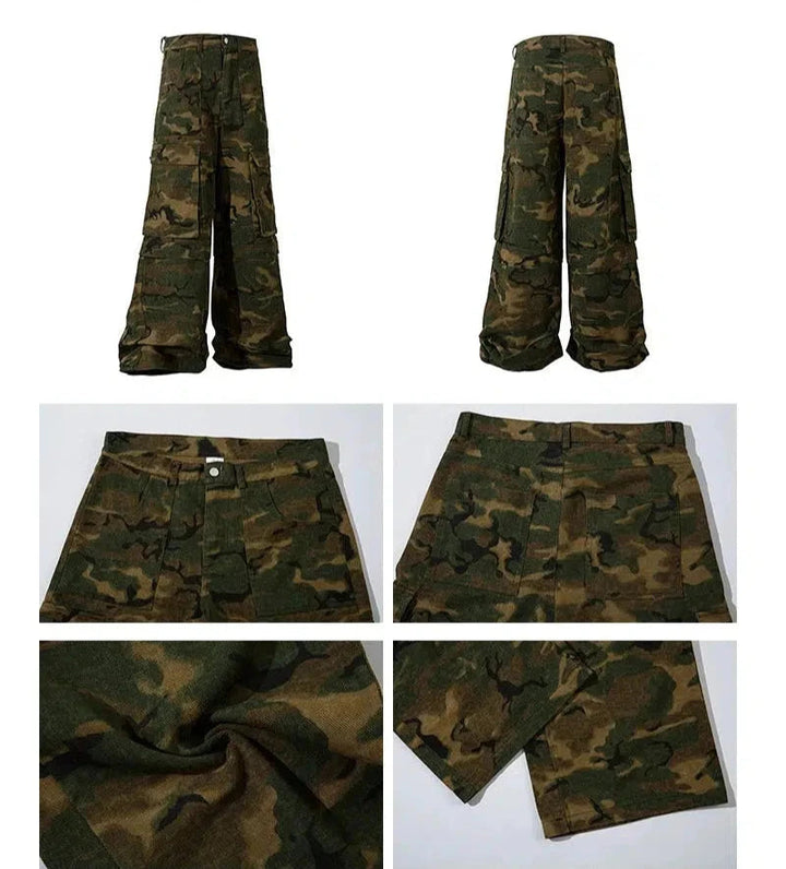 Camouflage Pockets Cargo Pants