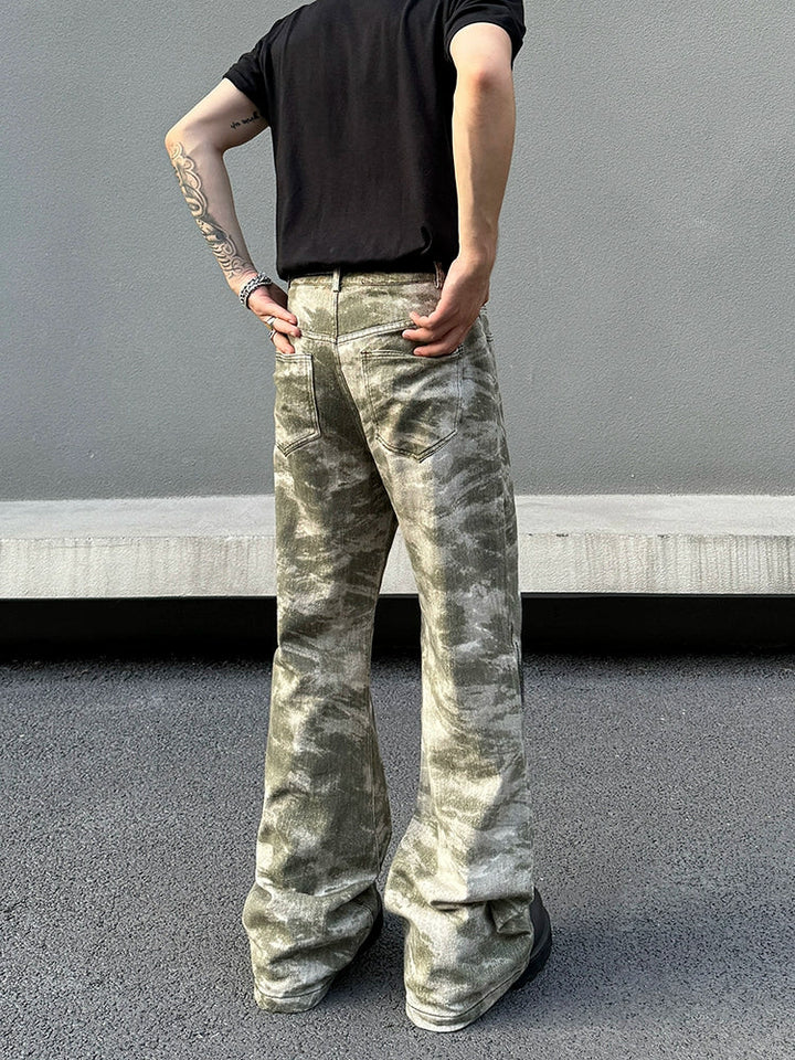 Camouflage Wide-Leg Pants