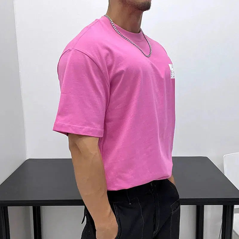 Candy-Colored Crew Neck T-shirt