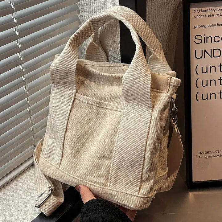 Canvas Bucket Shaped Bag