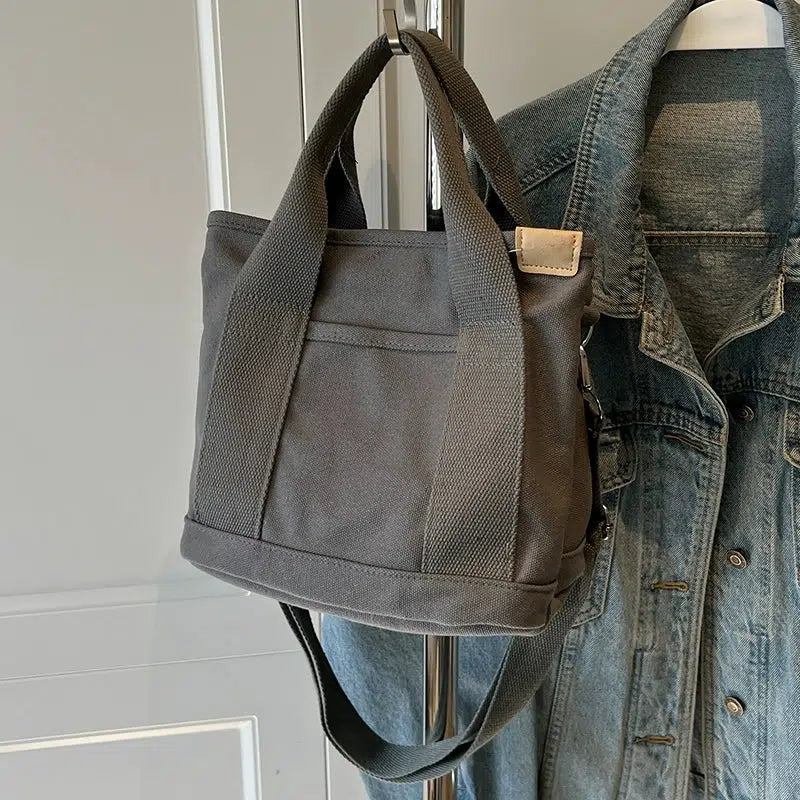 Canvas Bucket Shaped Bag