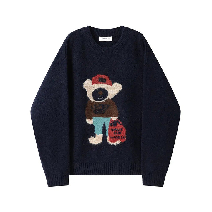 Cartoon Bear Graphic Sweatshirt