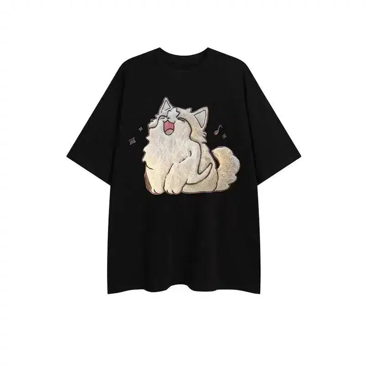 Cartoon Dog Graphic T-shirt