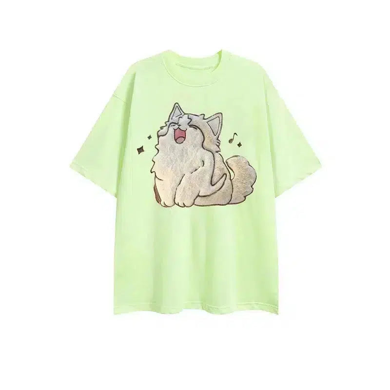 Cartoon Dog Graphic T-shirt