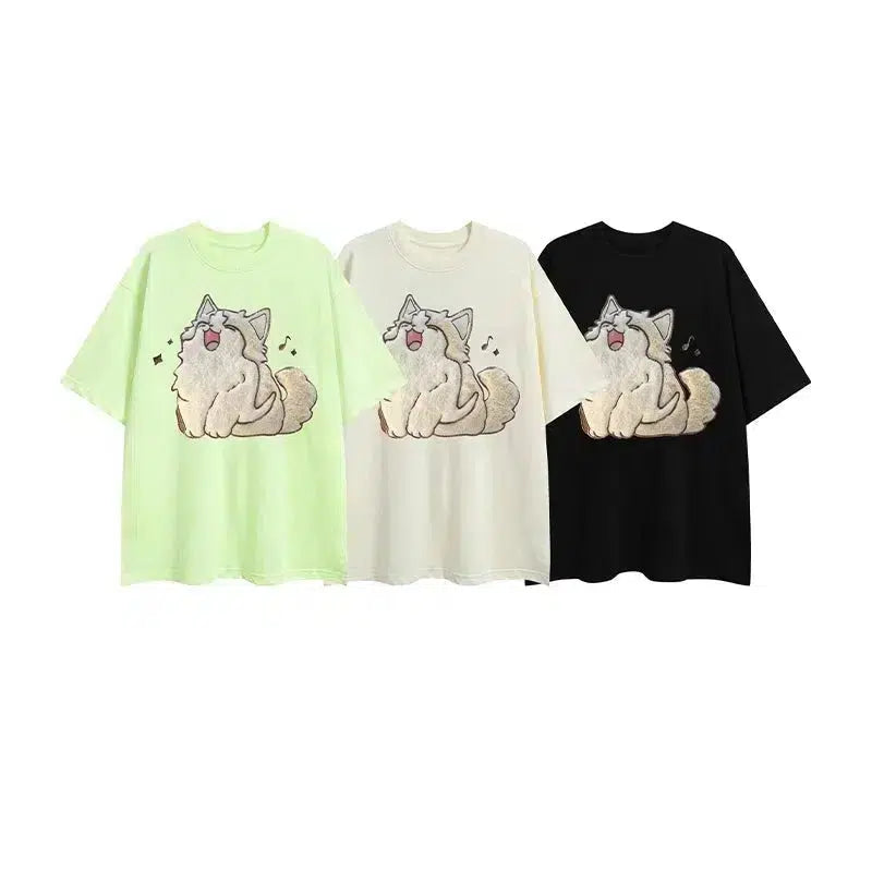 Cartoon Dog Graphic T-shirt