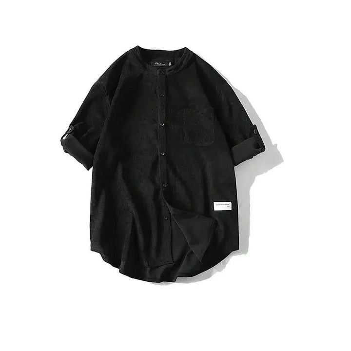 Casual Button-Down Japanese Collar Shirt