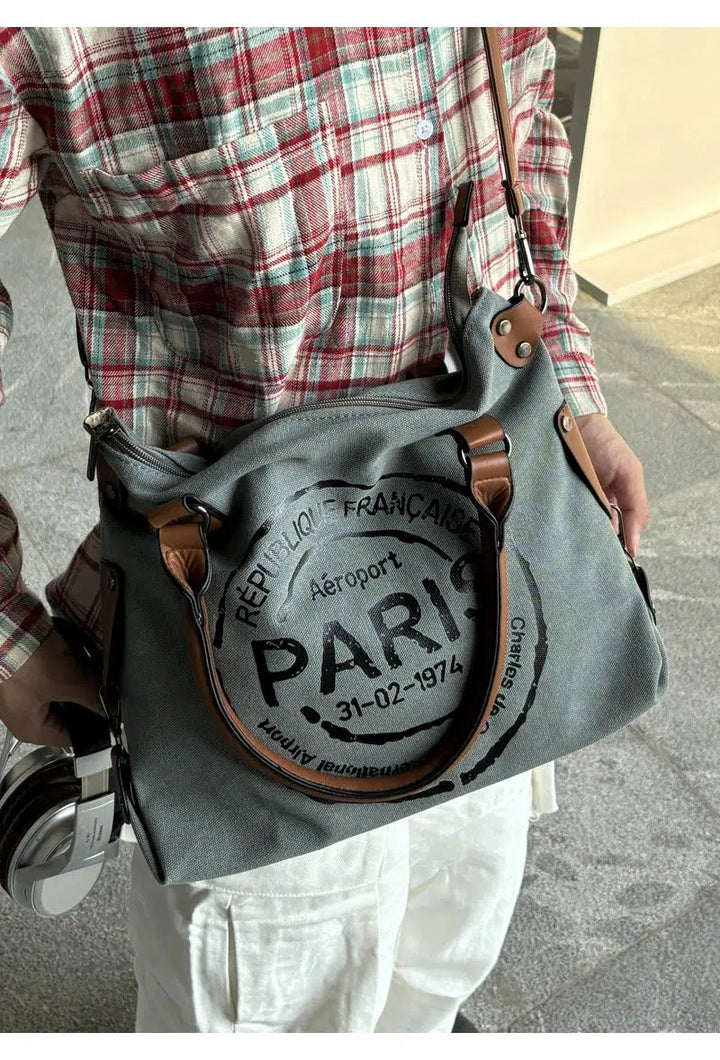 Casual Canvas Messenger Bag