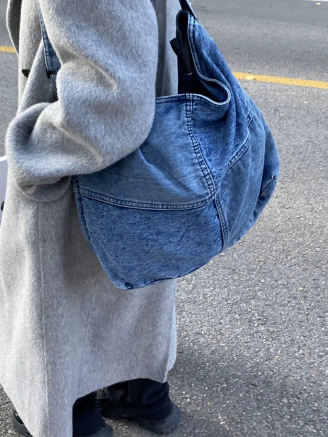 Casual Denim Shoulder Bag