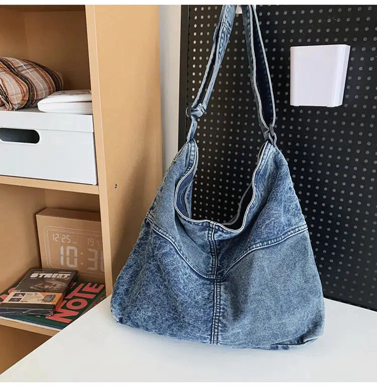 Casual Denim Shoulder Bag