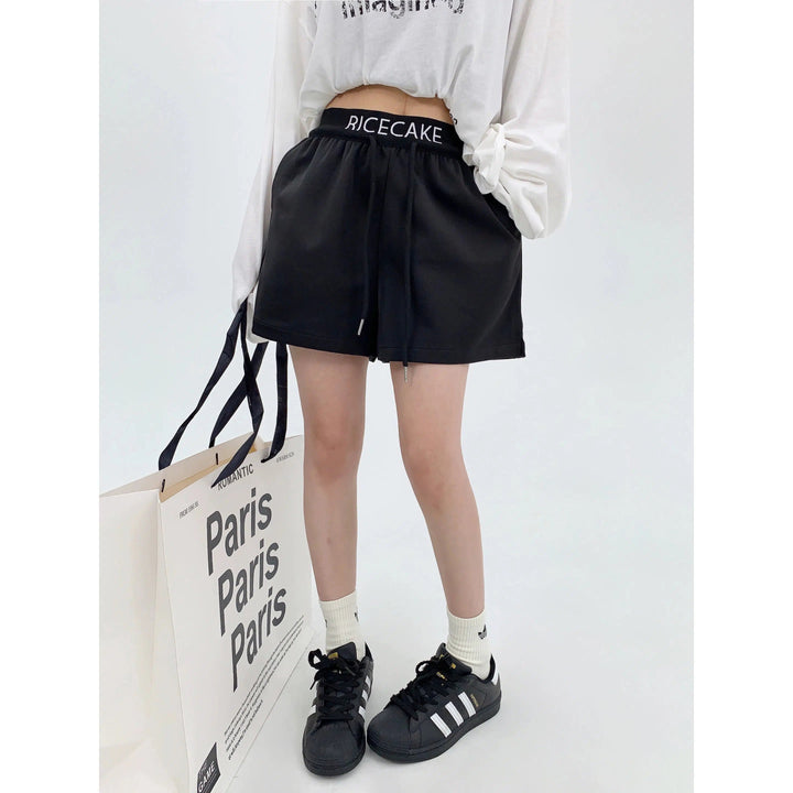 Casual Drawstring Elastic Waist Shorts