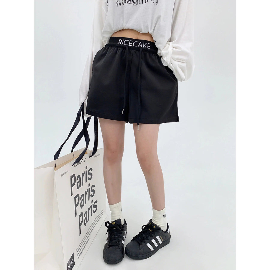 Casual Drawstring Elastic Waist Shorts