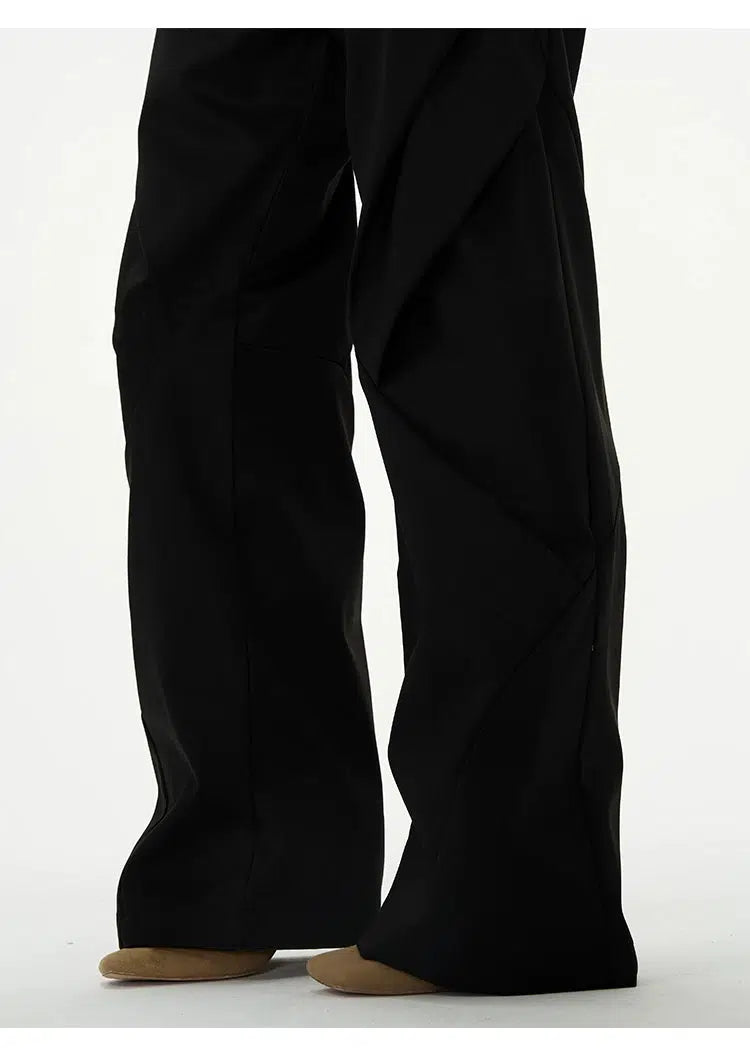 Casual Fit Black Pleated Pants