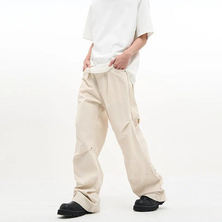 Casual Fit Straight Nylon Pants