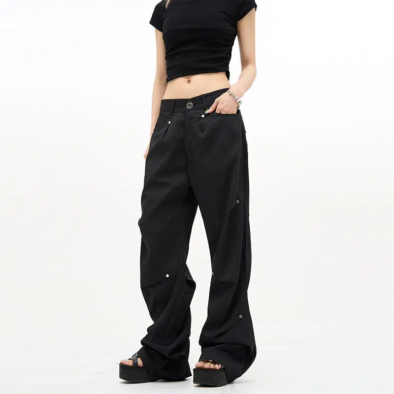 Casual Fit Straight Nylon Pants