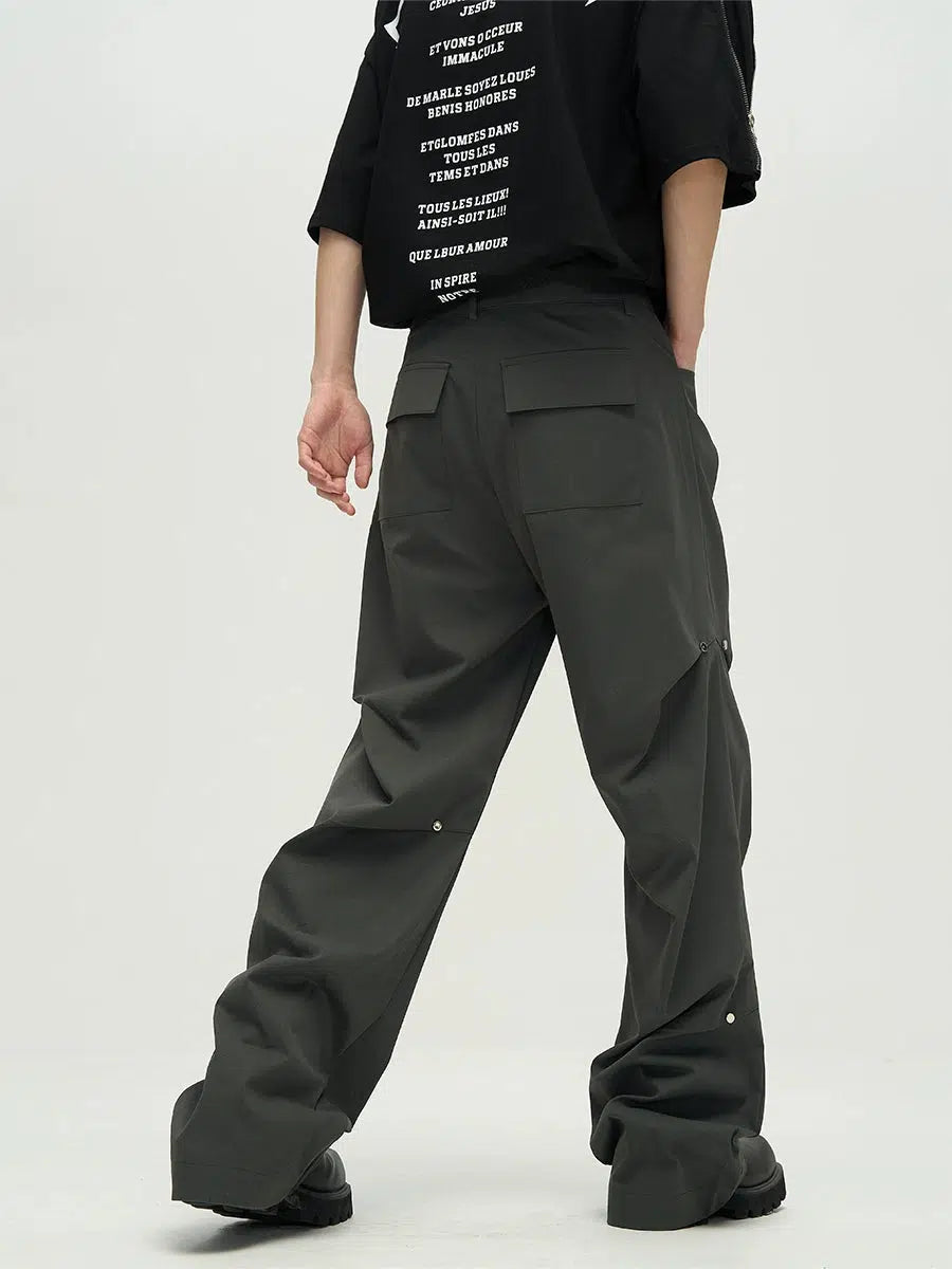 Casual Fit Straight Nylon Pants