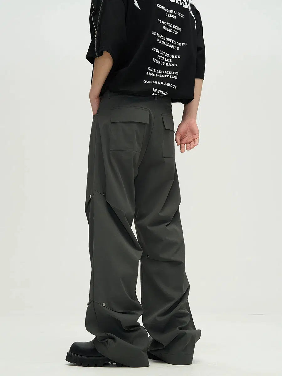 Casual Fit Straight Nylon Pants