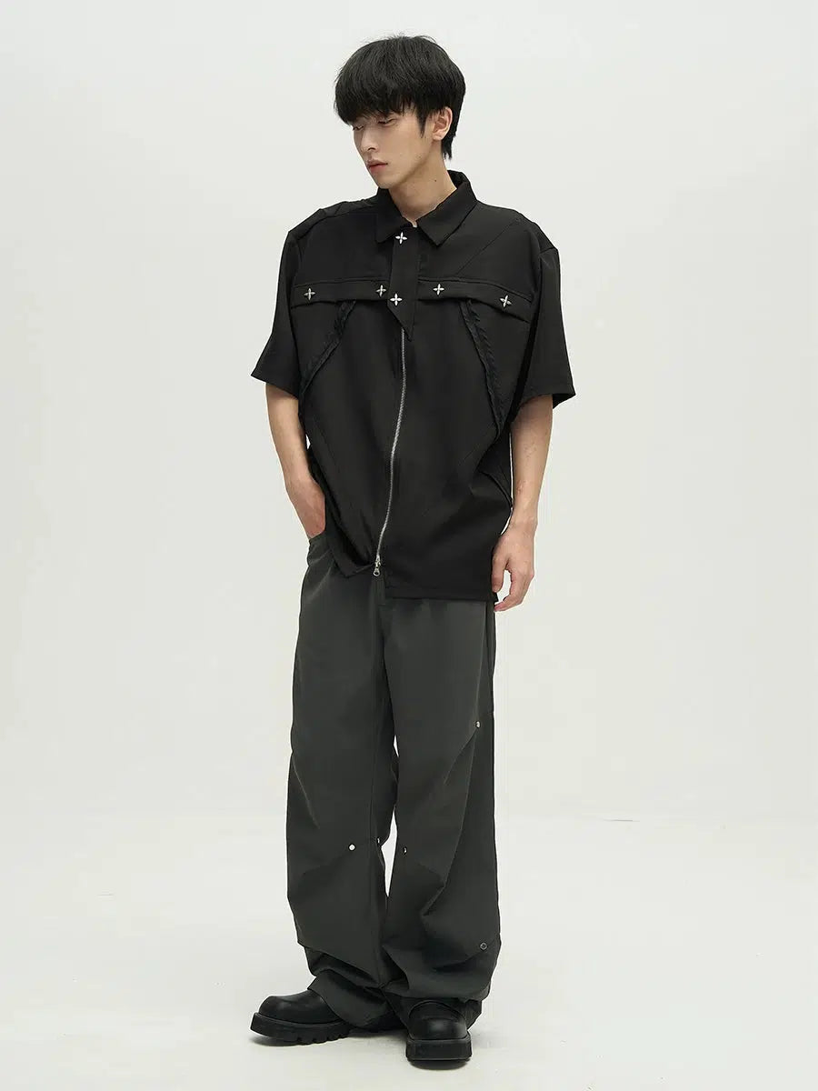 Casual Fit Straight Nylon Pants